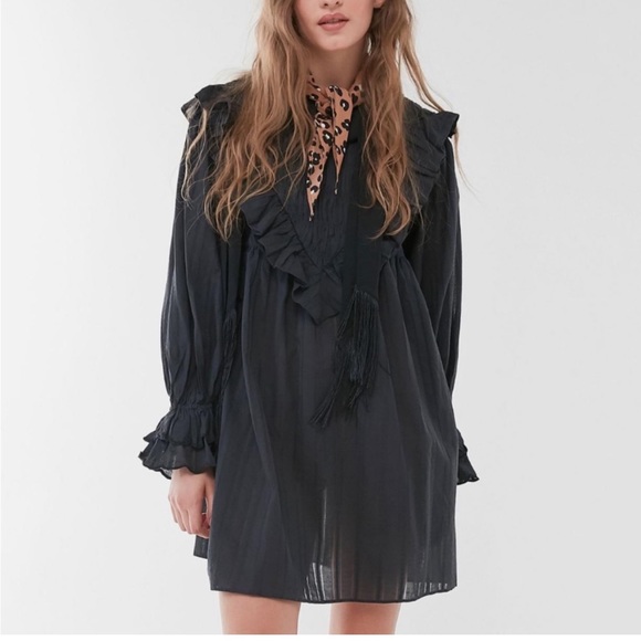 O17 Women's Uo Pepper Ruffle Bib Babydoll Dress - Picture 1 of 13